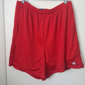 Champion Mesh Red Athletic Shorts Men's XXL